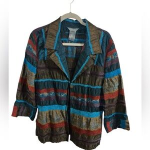 Koret Multicolor Striped texture jacket size 16